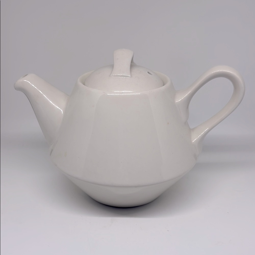Elegant White Teapot.  HALL USA